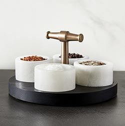 Wood + Alabaster Stand