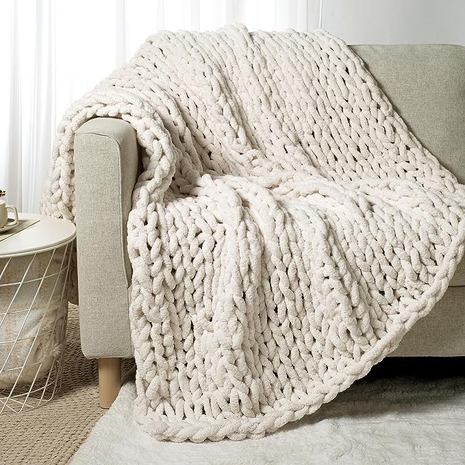 Cream Chunky Blanket