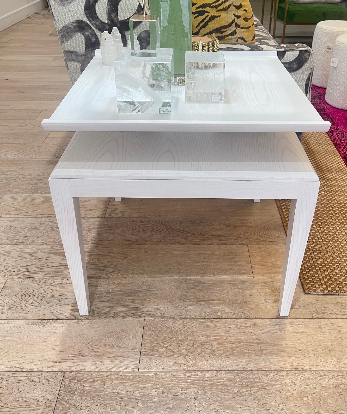 Poise White Side Table