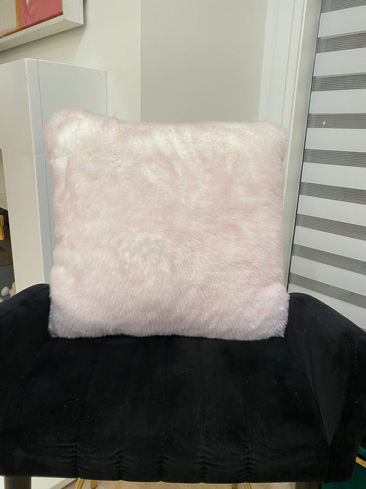 Pink Fur Pillow