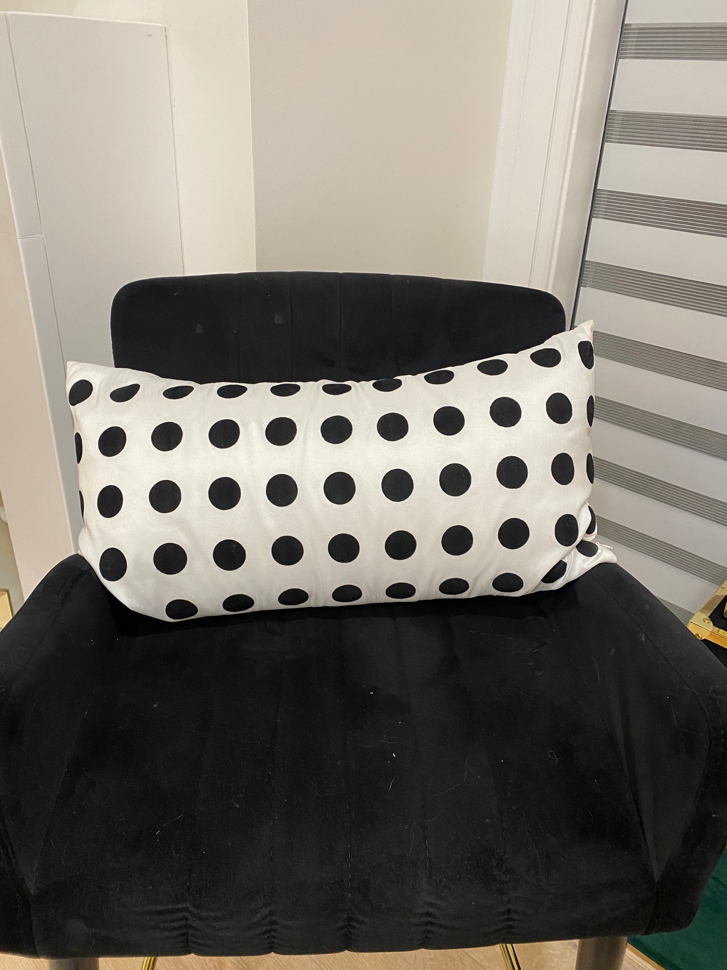 Black & White Polka Dot Pillow