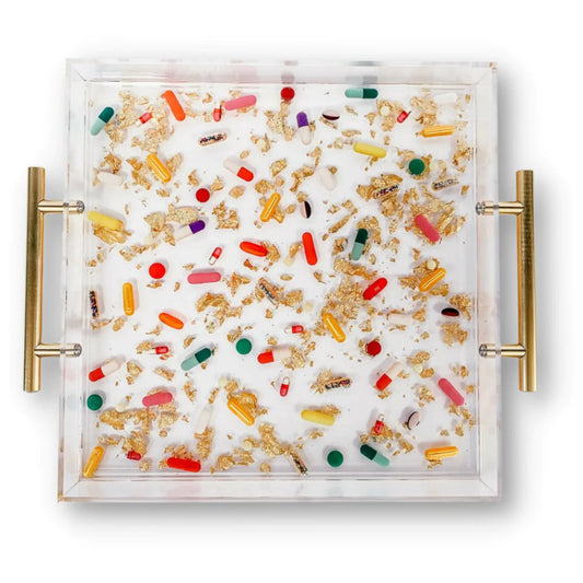 Pills + Gold Large Tray